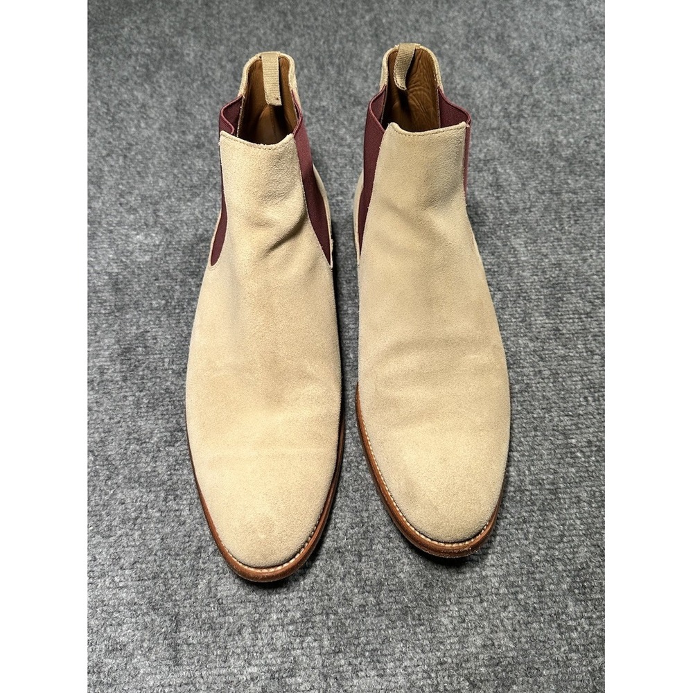 Taft Jude Boot Tan Suede Men's Chelsea Boots Handcrafted in Spain Size 44